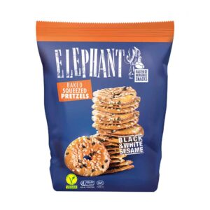 Elephant Flat Pretzels With Black And White Sesame 80G