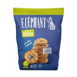 Elephant Flat Pretzels With Mixed Seeds 80G