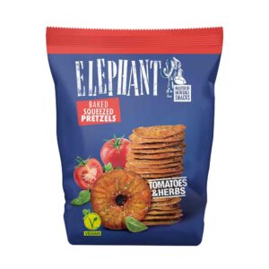Elephant Flat Pretzels With Tomatoes And Herbs 70G