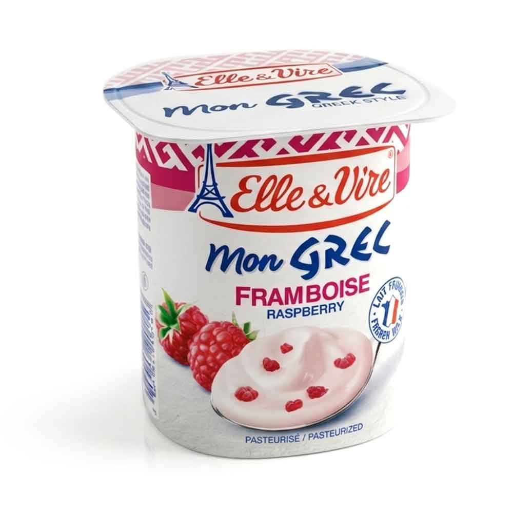 Elle & Vire Greek Yogurt Raspberry 125G